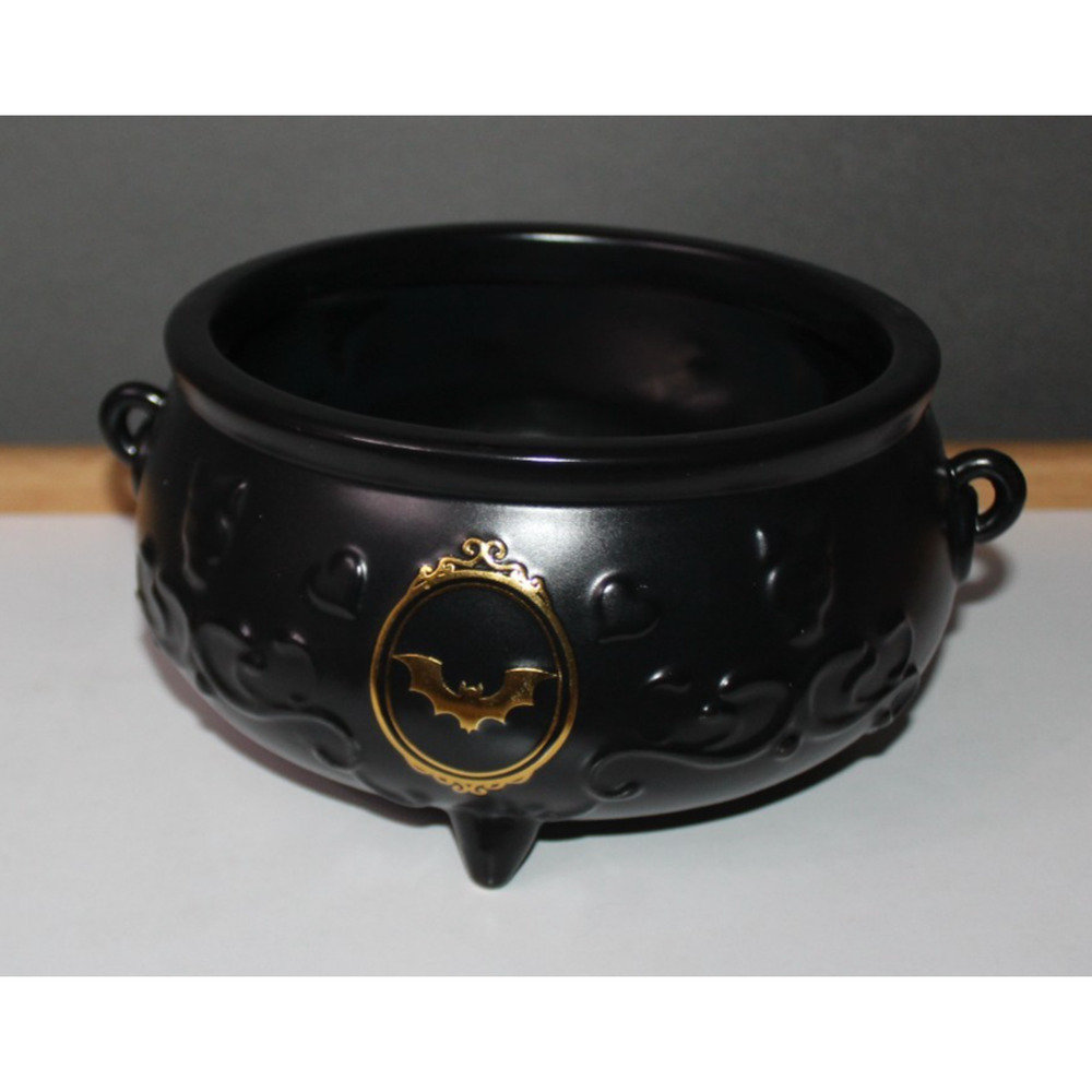 Bath & Body Works Black Footed Round Cauldron Body Care Holder Vanity Halloween